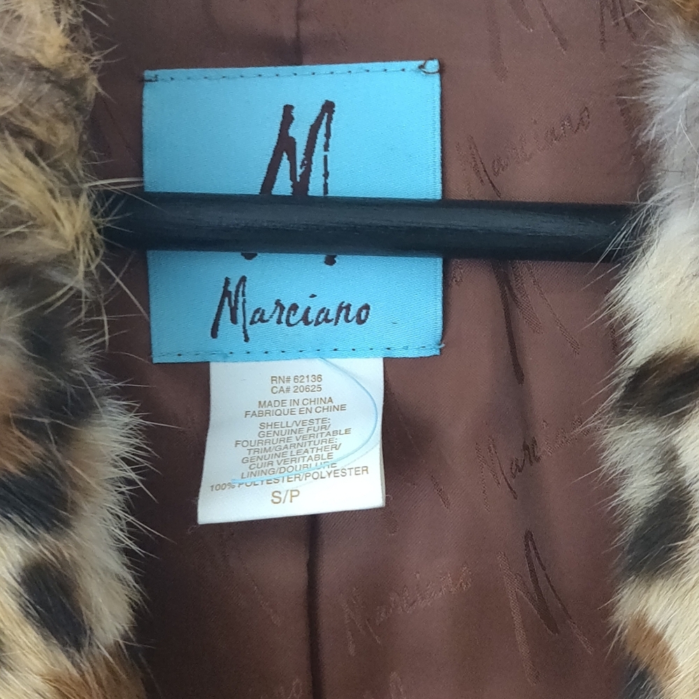 Marciano Fur Animal Print Coat